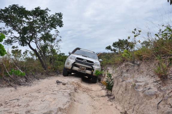 Fiona enfrenta estrada de areia no P.N das Nascentes do Parnaíba, no extremo sul do Maranhão